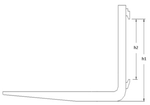 Measurements back height and distance between hooks from hook type spec sheet